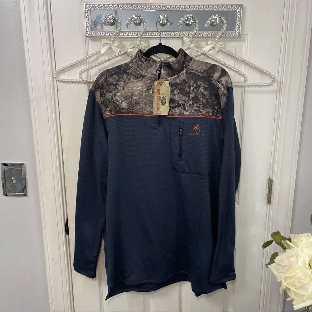 NEW Mossy Oak Half Zip Pullover